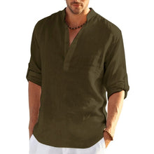 Load image into Gallery viewer, Men&#39;s Linen Long Sleeve Shirt
