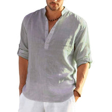 Load image into Gallery viewer, Men&#39;s Linen Long Sleeve Shirt
