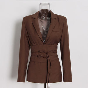 Brown Cotton Suit