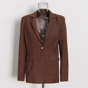 Brown Cotton Suit