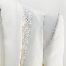 Load image into Gallery viewer, Blazer Pantsuits Set White
