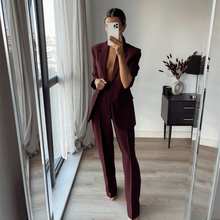 Load image into Gallery viewer, Vintage Wine Red Suit Set
